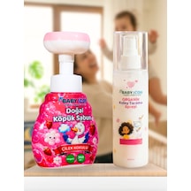 Baby Icon Doğal Çocuk Köpük El Sabunu Çilek Kokulu Vegan Parabensiz + %100 Organik Vegan Kolay Saç Tarama Spreyi