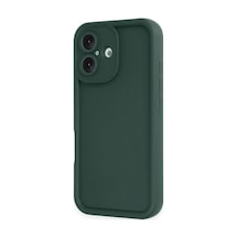 iPhone Uyumlu 16 Kılıf Viera Silikon - Koyu Yeşil Düz Renkli