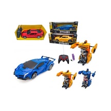 1:18 Uzaktan Kumandalı Şarjlı Robota Dönüşen Araba Mavi