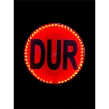 Işıklı Servis Dur Levhası Ledli Dur Tabelası Ledli Dur