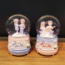 Larimar Sevimli Sevgililer Büyük Boy Kar Küresi - 9033727518740lmr