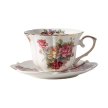 Suntek Kadınlar İçin Seramik Kahve Kupası 200 Ml Çiçek Çok Renkli