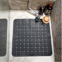 Kare Masajlı Silikon Banyo & Duş Kaydırmazı Antrasit Renk Antrasit