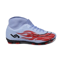 Jump 29676 Çoraplı Mor - Kırmızı Çim Halı Saha Krampon Futbol Ayakkabısı