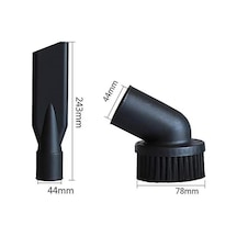 Teltree Endüstriyel Vakum Temizleyici Nozulu Seti - 44mm Yuvarlak Ve Düz Fırça