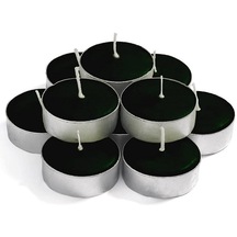 Cadılar Bayramına Özel Vıp Siyah Mum Black Tea Light Candle Siyah Tea Light Mum Siyah Mum 100 Adet