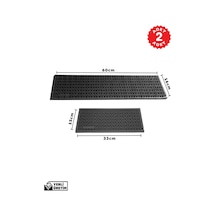 2 Li Avantaj: Çok Amaçlı Kauçuk Set, Bar Mat, Bulaşık Kurutma, Tencere Altlığı, Saksı Altlığı 6016-1533set Siyah
