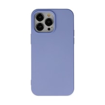 Apple Uyumlu iPhone 14 Pro Max Uyumlu Kılıf Nano İçi Kadife Silikon - Lila