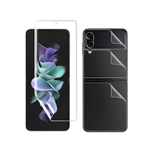 Samsung Galaxy Uyumlu Z Flip 3 Hydrogel Esnek Ön Arka Koruma Filmi