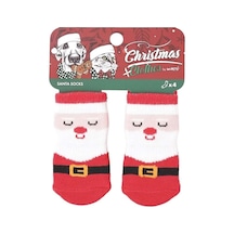 Christmas Santa Kaymaz Tabanlı Çorap 4'lü