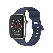 Wozlo iOS Uyumlu Watch 1, 2, 3, 4, 5, 6, 7, 8, Se Silikon Kordon Kayış - S-m Beden 38/40/41mm - Lacivert