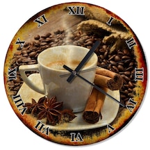 Tarçın Ve Kahve Tasarım Duvar Saati