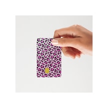 Aşko Kuşko Pembe Leopar Desen Yeni Seri Yüksek Kalite Kart Kaplama Sticker Suya Dayanıklı Standart