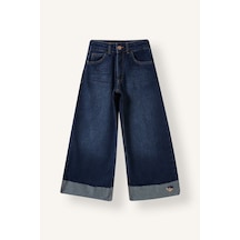 Defacto 90s Wide Leg Katlama Paçalı Jean Pantolon Kız Çocuk I3363a826wnnm34 Mavi-nm34