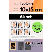 20mm 6 Lı Çerçeve Camlı 10x15 Cm 6 Adet Fotoğraf Resim Çerçevesi Ayaklı Veya Duvara Asma Yatay-dikey