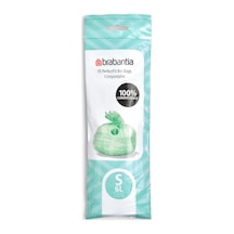 Brabantia 419683 Perfectfit 6l S - Rulo Başına 10 Adet Çöp Torbası, Mısır Nişastası, Beyaz, 16 X 16 X 11 Cm
