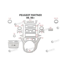 Peugeot Partner Berlingo Torpido Kaplama 2008 40 Parça Alüminyum