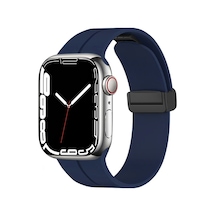Apple Uyumlu  Watch 7 8 45 MM Kordon Magnetli Ayarlanır Silikon Kordon