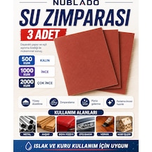 Far Parlatma Temizleme Su Zımpara Seti 500 1000 2000 3lü Islak Kuru Araç Oto Bakım Oto Boya Zımpara