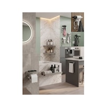 Paslanmaz Çelik Modern Banyo Aksesuar & Düzenleyici Seti 5 Li Ful Paket Suya Ve Neme Dayanıklı İnox & Montaj Gerektirmez Mat Siyah