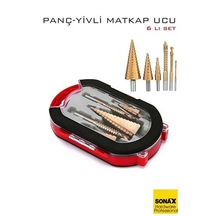 Zenvac 6'lı Titanyum Kaplama Kademeli Panç Matkap Ucu Seti Metal, Ahşap Ve Plastik İçin Zenvac29