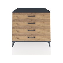 Kronos Şifonyer 4 Çekmeceli 88x59x80 Antrasit-çam Antrasit