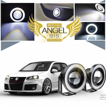 Volkswagen Golf 5 Uyumlu, Universal Mercekli Led Sis Farı, 76mm Beyaz Renk