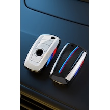 Bmw Uyumlu Anahtarlık Beyaz Şık Tasarım Kumanda Kabı Bmw Uyumlu Keychain White