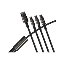 Pazly 1,5m 3,5a Baseus Camltwj-01 Usb 8 Pin + Usb-c + Mikro Usb Hızlı Şarj Veri Kablosu