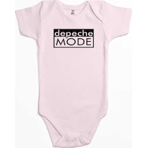 Zepplin Giyim Depeche Mode Text Pembe Bebek Body Zıbın