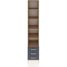 Hyperion Dolap 5 Raflı 3 Çekmeceli 44x44x243 Çam-antrasit Atlas Çam