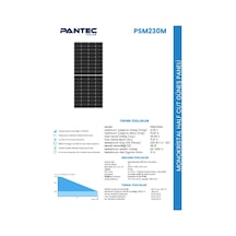 Pantec Solar Halfcut 230w Güneş Paneli