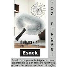 Ergonomik Tutuş Hafif Esnek Zor Nokta Köşe Tavan Lamba Perde Tüy Toz Örümcek Ağı Temizleme Fırçası