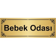 Hemşire Odası 7x20cm Altın Renk Metal Yönlendirme Levhası
