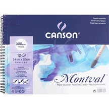 Canson Montval Spiralli Sulu Boya Blok 300G 12 Yaprak 24X32 Cm N11.4962