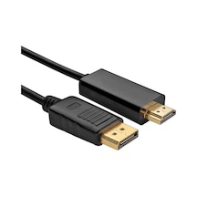 Al-4318 Displayport To Hdmı Dönüştürücü Adaptör Kablosu, Siyah, 1.8 Metre Standart
