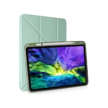 Mey İthalat Apple iPad Air 4 10.9 Kılıf Kalemlikli Mars Tablet Kılıfı - Açık Yeşil