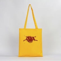 Chelsea Grin Logo Sarı Gabardin Bez Çanta