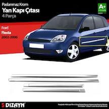 S-Dizayn Ford Fiesta Krom Yan Kapı Çıtası 4 Prç 2002-2006