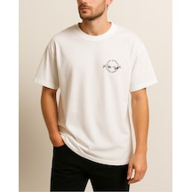 Just Eat Tasarımlı Baskılı T-shirt Beyaz