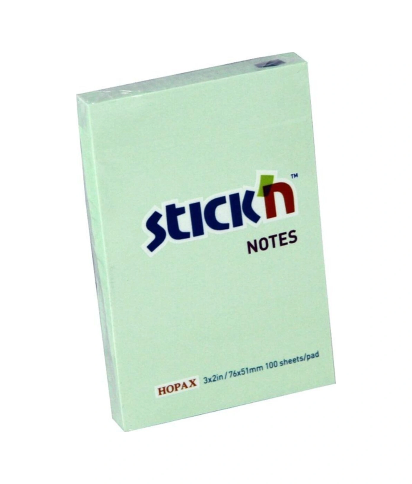 Hopax Stickn 21147 Yapışkanlı Not Kağıdı 100 Yaprak 76x51 Mm Pastel Yeşil 12 Koçan