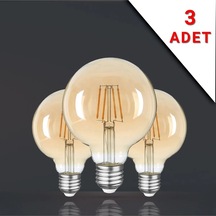 Rustik Led Ampül E27 Duy G95 Glop Model 3 Adet 4 Watt Safsaf3adet, One Size