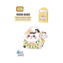 Loz Micro Block Sweet Bag Serisi Kedi Figürlü Çanta 360 Parça Oyuncak Yapım Seti Fflz-8843