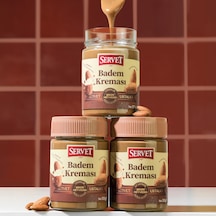 Servet Şeker İlavesiz Badem Kreması 315 Gr 3'lü Paket