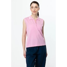 On Fashion Polo Yaka Yakası Fermuarlı Kadın Süveter 25y.on.svt.59311.01 Pembe