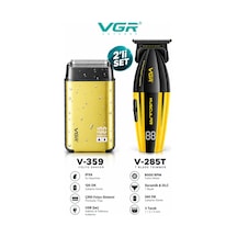 Tıraş Makinesi V-285t & V-359 Tıraş Makinesi - 9000 Rpm Dlc Trimmer Ipx6 Folyo Shaver - 2'li Berber Seti
