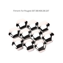 Shineyee Peugeot 206 207 307 308 408 İçin 20 Adet Gümüş Renkli Nylon Jant Somun Koruyucu Kapağı - Yırtık/skayıp Somunları Yerine, Pas Ve Çizikleri Gizle, Kolay Kurulum