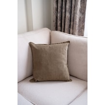 Yeşil Kadife Fitilli 50x50 Dekoratif Kırlent Kılıfı Yeşil - 695796389 Yeşil