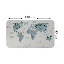 Eğitici Dünya Haritası Dünya Atlası Çocuk Ve Bebek Odası Duvar Sticker-85x130-3815 Çok Renkli