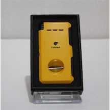 Sarı 2 Torch Çakmak & Entegre Puro Delici